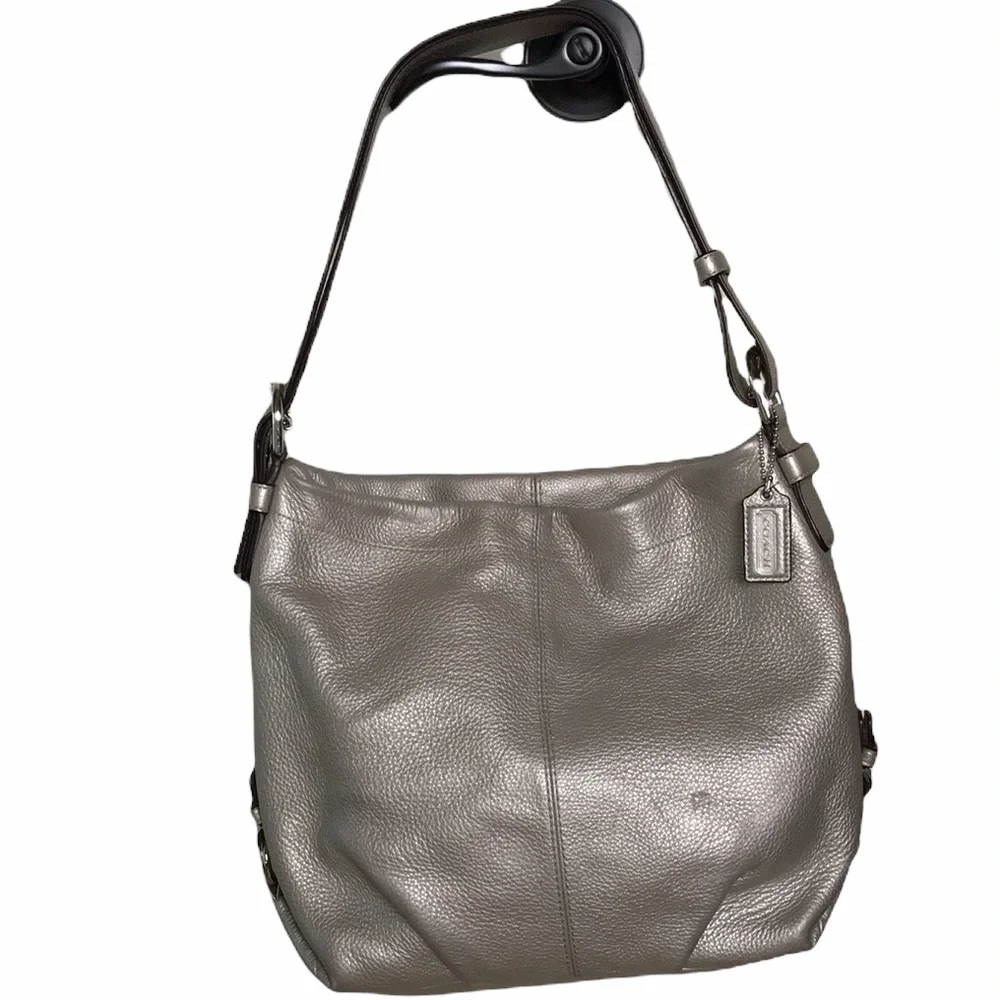 Coach Silver Metallic Hobo F15064